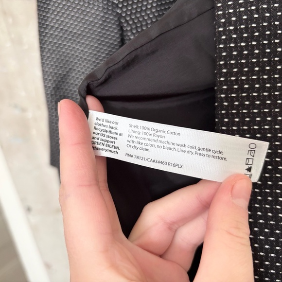 Eileen Fisher Dot Knit Open Front Kurume Jacket - Picture 5 of 5